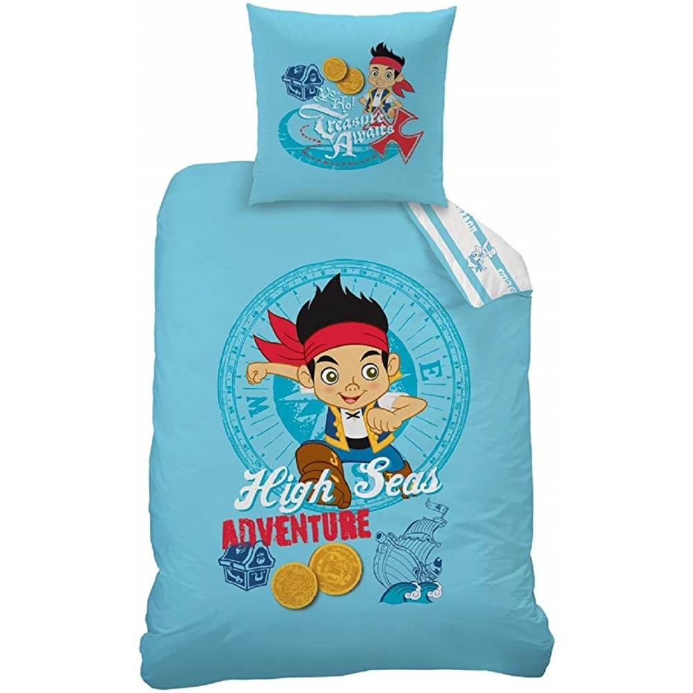 Housse de couette 140x200 Disney Jake and Pirates Trésor