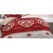 Housse de couette Chalet Winter Rouge 