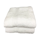 Lot de 5 serviettes blanches en éponge 100 % coton 600 g/m² - 3 tailles pour chaque besoin, douceur et absorption optimale
