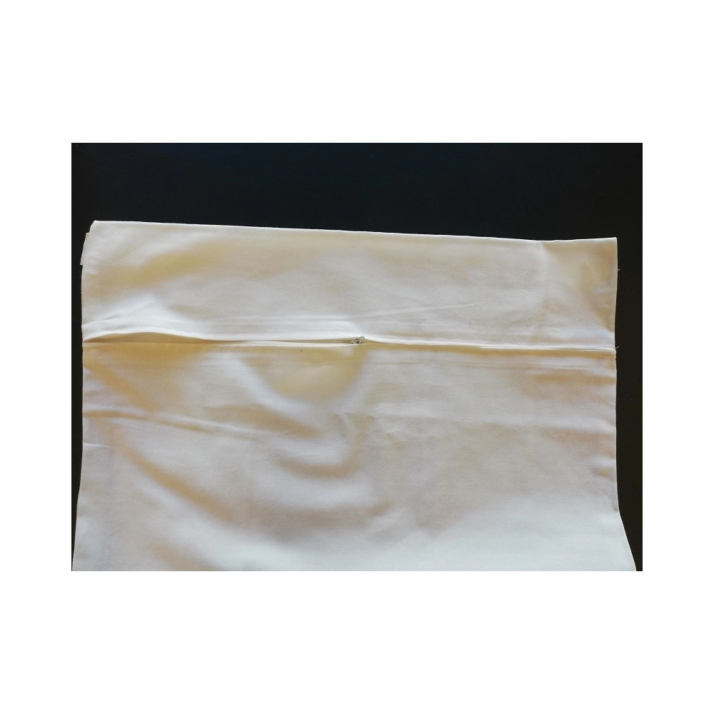 Taie d'oreiller Blanche 40x60 cm à  Fermeture Eclair
