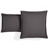 Housse de Couette 240x280 unie anthracite  + 2 taies assorties
