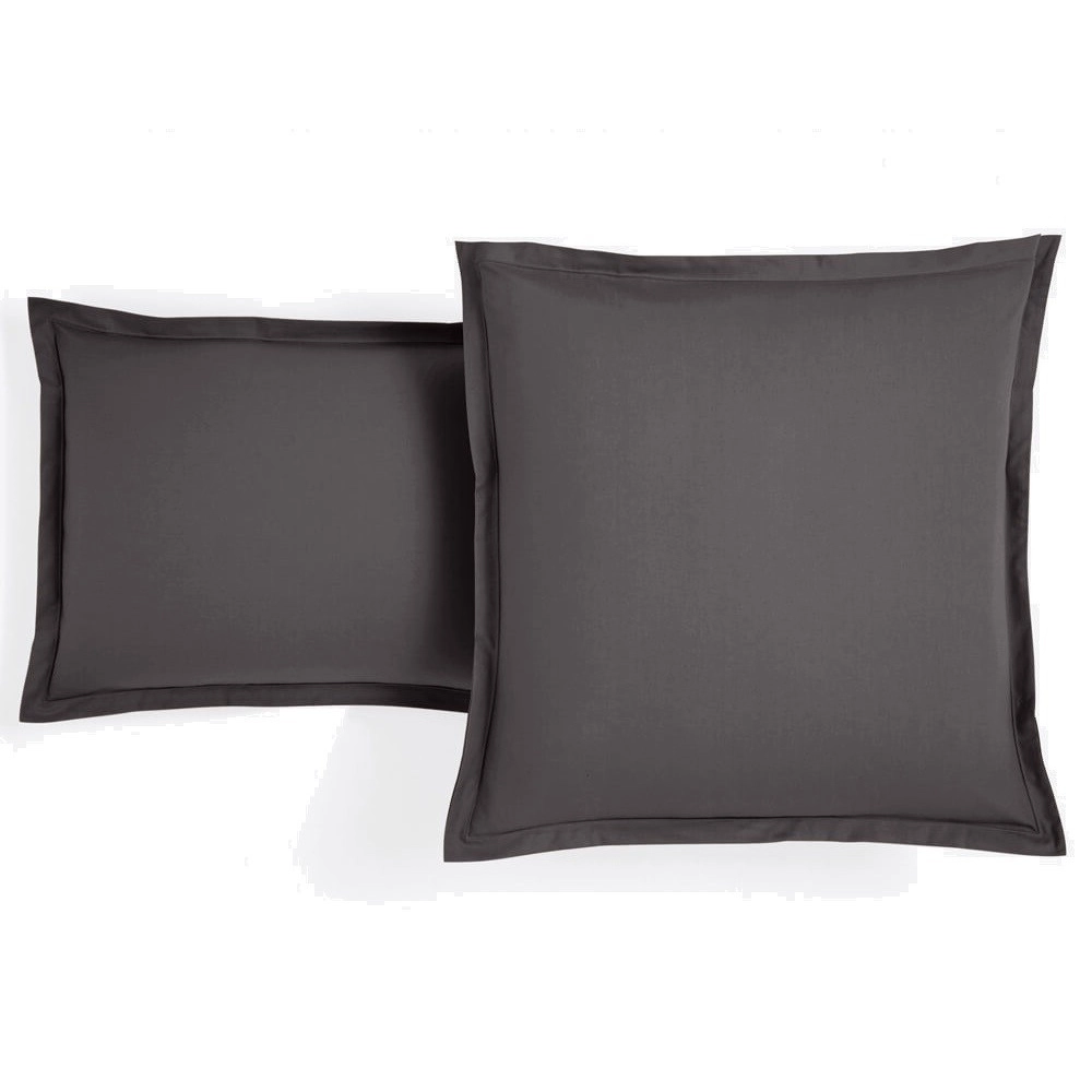 Housse de Couette 240x280cm Anthracite 100% coton 57 fils + 2 Taies d’Oreiller - Doux et Confortable pour lit king size