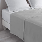 Drap plat 270x325 gris souris grandes dimensions