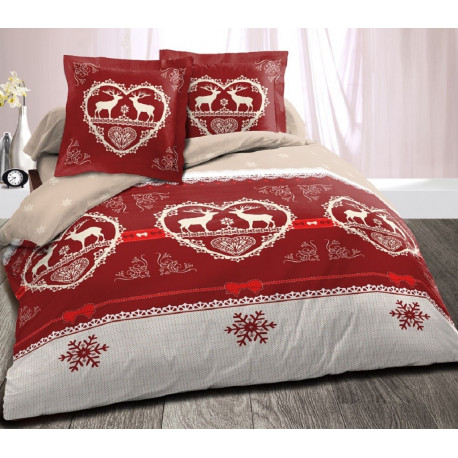 Housse de couette Montagne Winter Rouge