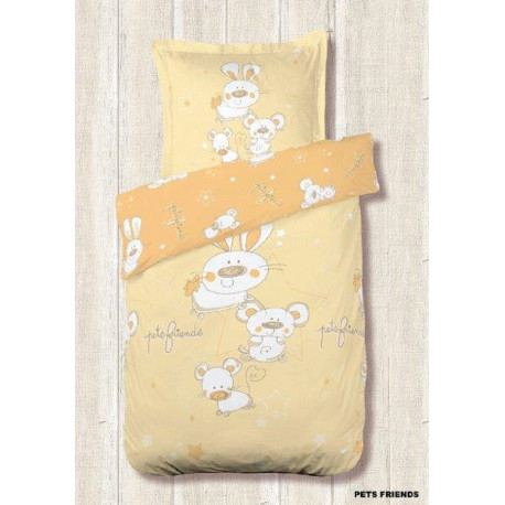 Housse de couette Pets Friends Jaune
