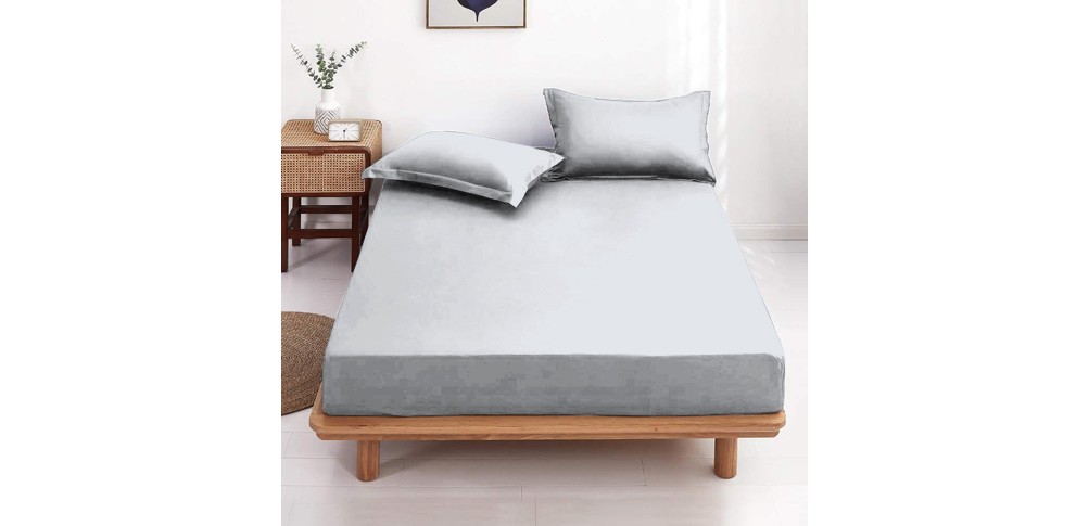 Drap-housse Microfibre 90x190/200cm - Hauteur Matelas 28cm, Ultra Doux, Respirant, Blanc