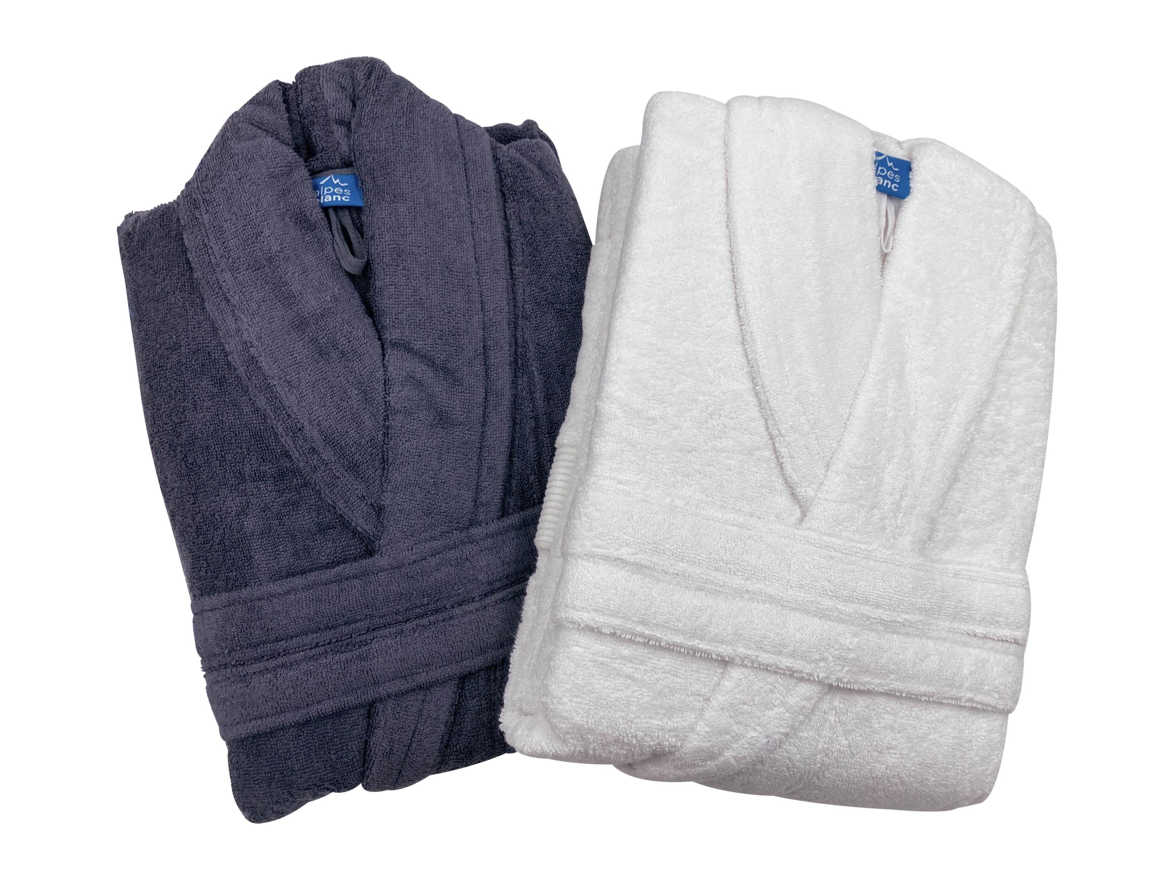 Peignoir de bain à Col Châle et Capuche coton et bambou 450g/m² 