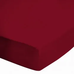 Drap housse des vosges 160x200 Bordeaux  BT 27 cm