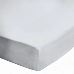 Drap housse 160X200cm Percale Blanc