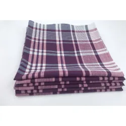 Mouchoirs de Travail Quadrillé 50x50cm Coton (Lot de 12)