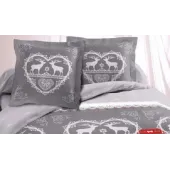 zoom taie d'oreiller assortie housse de couette winter gris