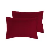 Lot de 2 taies bourdon d'oreillers carrés ou rectangulaire 100% Coton