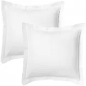 Lot de 2 taies d'oreillers Bourdon carrés ou rectangulaire 100% Coton