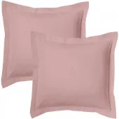 Lot de 2 taies d'oreillers Bourdon carrés ou rectangulaire 100% Coton