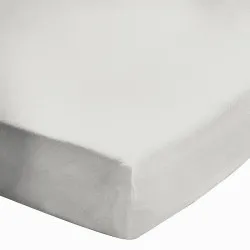 Drap housse 200x200 - Gris souris - 100% coton, 57 fils, BT 30