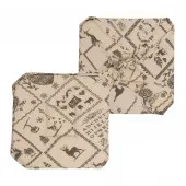 Lot de 6 galettes de chaise Montagne Beige