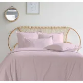 Housses de couettes 280X240 + 2 taies percale 80 Fils rose