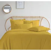 Housses de couettes 280X240 + 2 taies percale 80 Fils safran