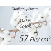 Parure de draps Belor 1 place 100% coton