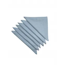 Lot de 6 Mouchoirs de Travail Blanc 100% coton 40x40cm