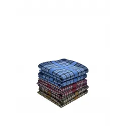 Lot de 6 Mouchoirs coton jumel 100% coton jumel quadrillés 40x40cm