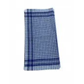 lmouchoirs de travail bleu et blanc petits carreaux plié en deux