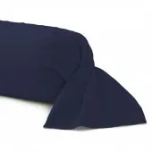 Taie de traversin 43x185 cm fabrication française 100% coton bleu foncé