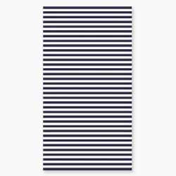 Serviette rayée bleu marine 90x170 cm