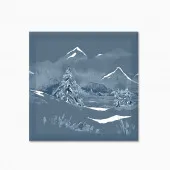 zoom motifs taie d'oreiller Nuit des Alpes