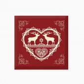 Taie Winter Rouge 65x65 cm