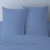 taies d'oreiller 100% satin de coton bleues