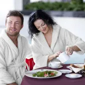 peignoirs portés blanc Alpes Blanc 100% coton