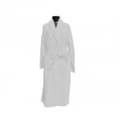 peignoir mixte col châle blanc déplié 100% coton