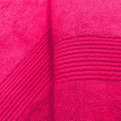 zoom serviette coton et bambou fuchsia