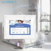 Caractéristiques couette lavable 95° Fabriquée en France Alpes Blanc