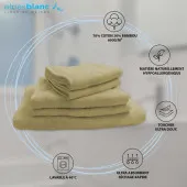 Caractéristiques serviettes par lot de 5 coton et bambou Taupe