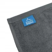 Lot de 5 serviettes coton et Bambou marque Alpes Blanc anthracite