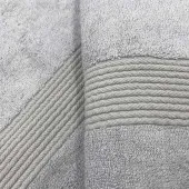 Zoom lot de 5 serviettes 70% coton 30% bambou gris perle