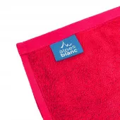Serviettes de bain 50x100 cm pur coton 600 grammes Alpes Blanc fuchsia