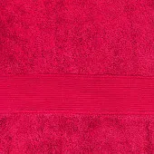 Zoom sur les serviettes 100% coton 50x100 cm 600 grammes Alpes Blanc fuchsia