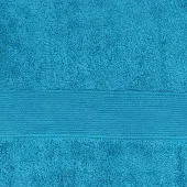 Zoom sur les serviettes 100% coton 50x100 cm 600 grammes Alpes Blanc bleu canard