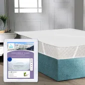 Protège Matelas Molleton Coton Élastomère 200g/m²  140x190 Plateau
