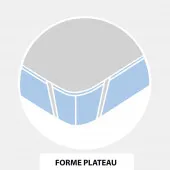 Protège Matelas Molleton Coton Élastomère 200g/m²  140x190 forme  Plateau