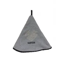 Torchons ronds coton gris coeur