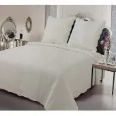 Couvre lit Plaisance Ivoire