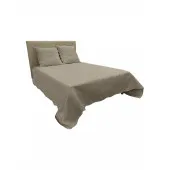 Couvre lit Plaisance 100 % coton lin vue de biais