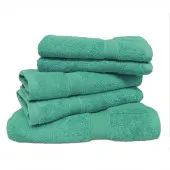Lot de 5 Grandes Serviettes Eponge 600 g/m²  100 % coton vert sauge