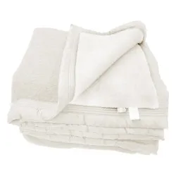 Couverture 100% laine écru