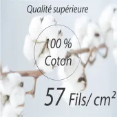 Pictogramme 100% coton Housse de couette HOPE 100% coton + taies carrées