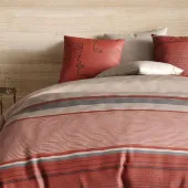 zoom taies Housse de couette en percale de coton + 2 taies Hana